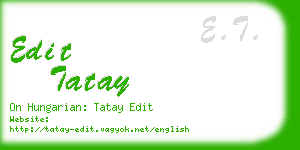 edit tatay business card